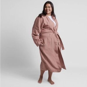 Parachute Linen Robe in Clay